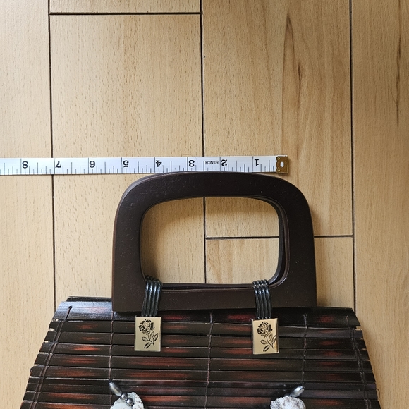 Wood and Sea shell handbag purse - Picture 2 of 10